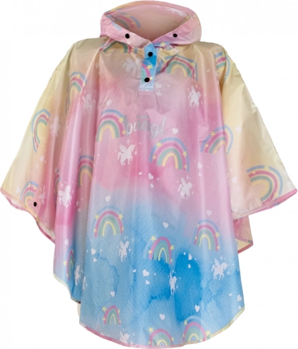 Børne-regnponcho med enhjørning BAAGL XS (90–110 cm)