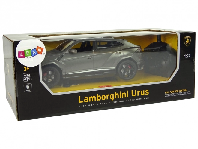 R/C bil 1:24 Lamborghini Urus Sort 2.4 G Lys