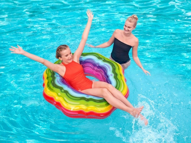 Bestway Oppustelig ring regnbue gelé 115 cm