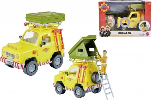 Brandmand Sam terrængående bil 4x4 med figur 16 cm