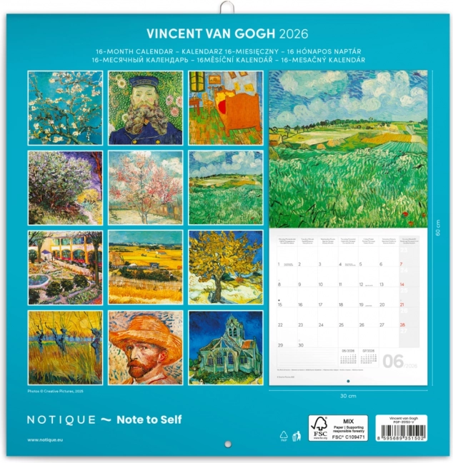 Notatskalender Vincent van Gogh 2026