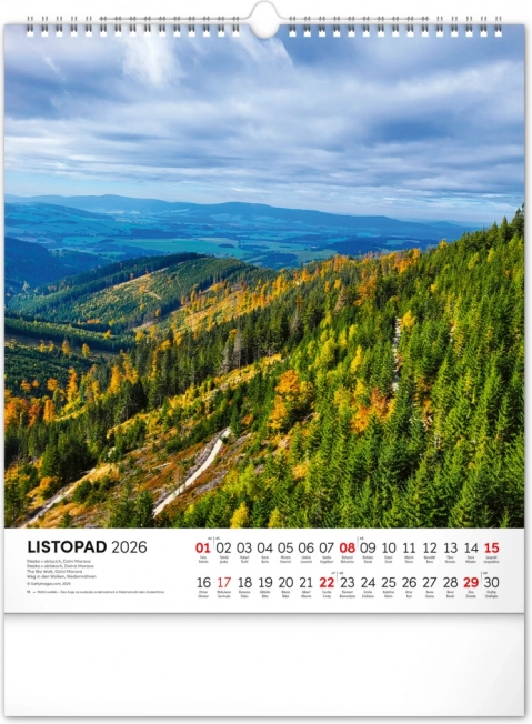 Vægkalender Vandringer i det moraviske landskab 2026
