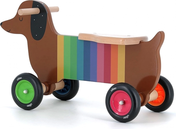 Vilac træ løbecykel Farverig Hundehvalp