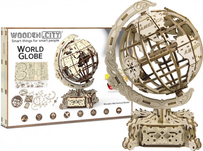 Wooden City 3D puslespil Globus 231 dele