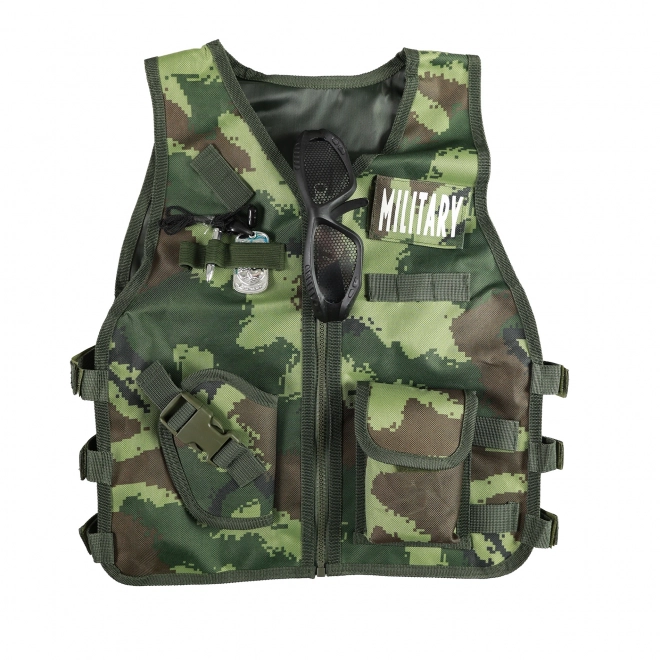 Barnesæt vest med militært tilbehør