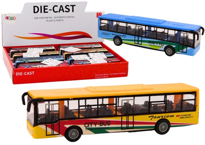 Metalbybus med friktionsmotor 15 cm