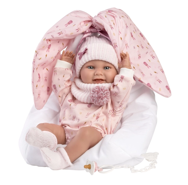 Llorens 73902 NYFØDT PIGE - realistisk babydukke med helt vinylkrop - 40 cm