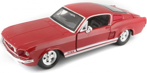 Modelbil Ford Mustang GT 1967 1:24 rød