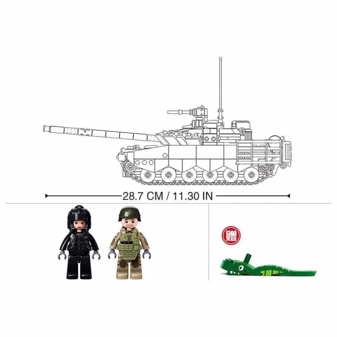 Byggesæt Sluban T-80 Tank 2i1 1:35