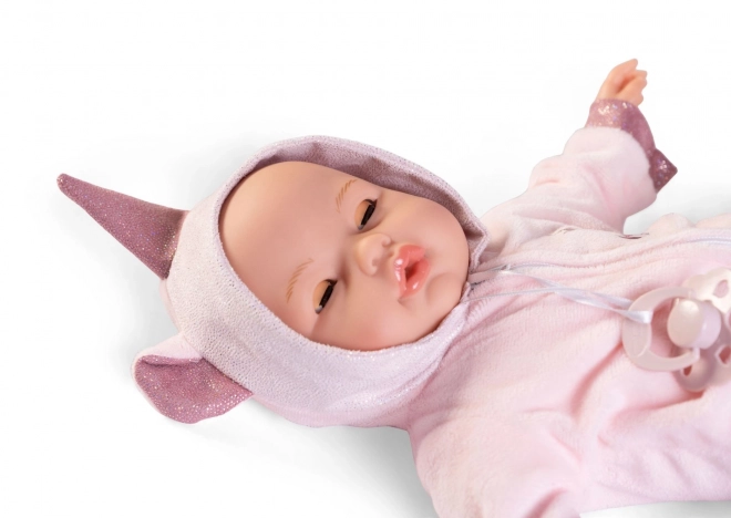 Antonio Juan blinkedukke baby med lyde og blødt krop - 37 cm