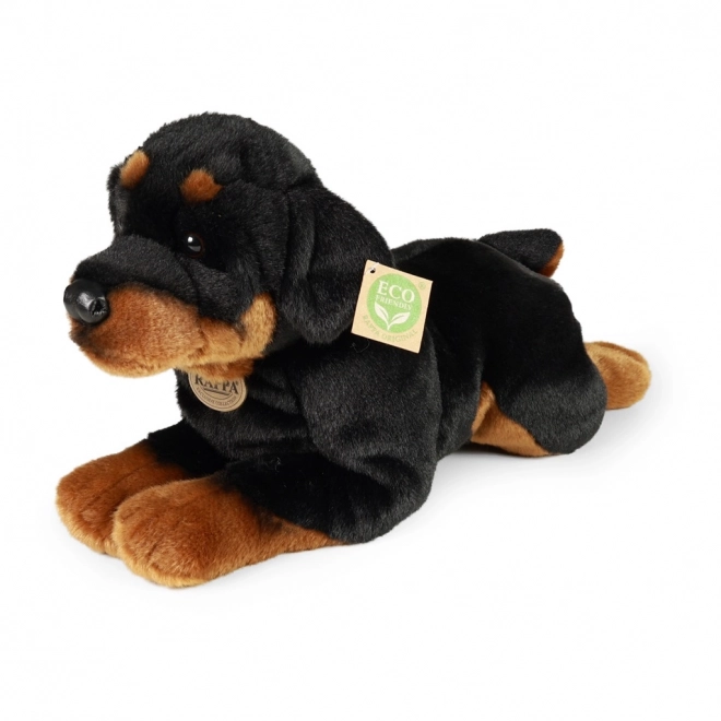 Plysbamsehund Rottweiler liggende 39 cm økologisk