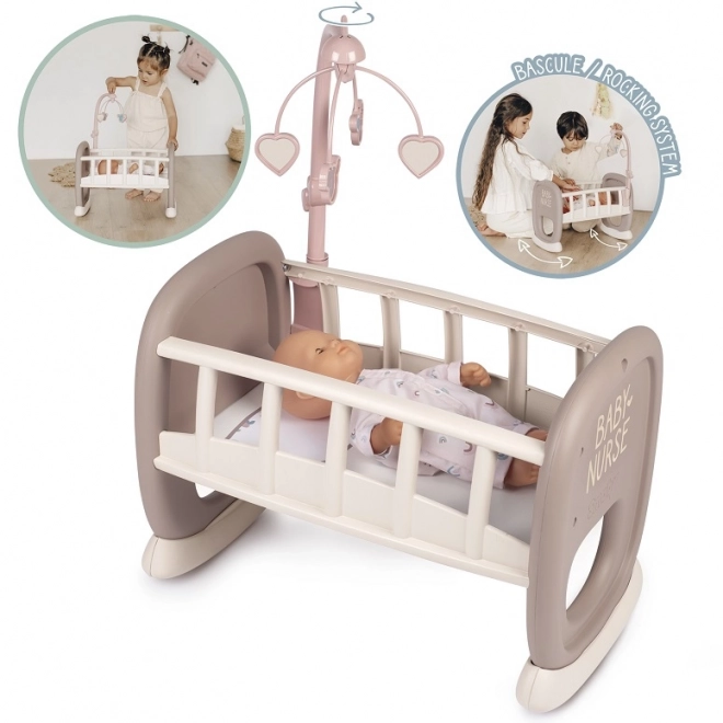 Smoby Baby Nurse vugge med karrusel til dukker