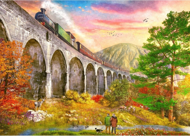 Puslespil Glenfinnan-viadukten 1000 brikker