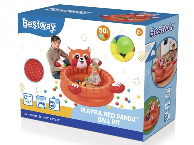 Tør pool rød panda med bolde fra Bestway