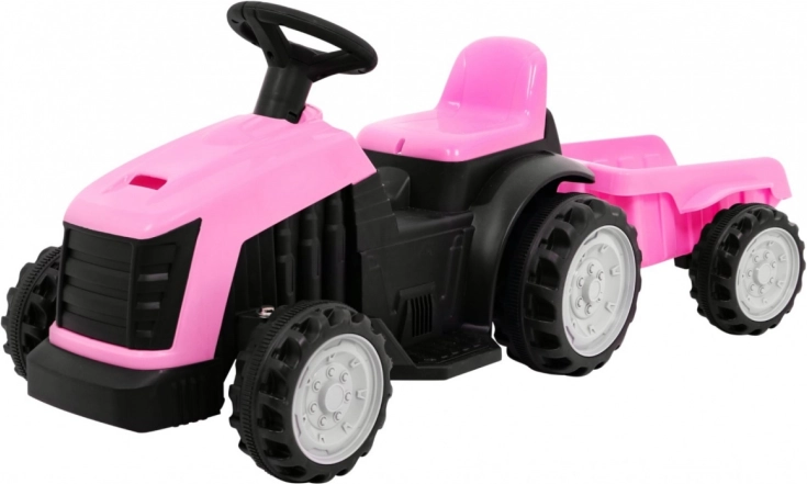 Børnepedaltraktor med trailer – Rosa