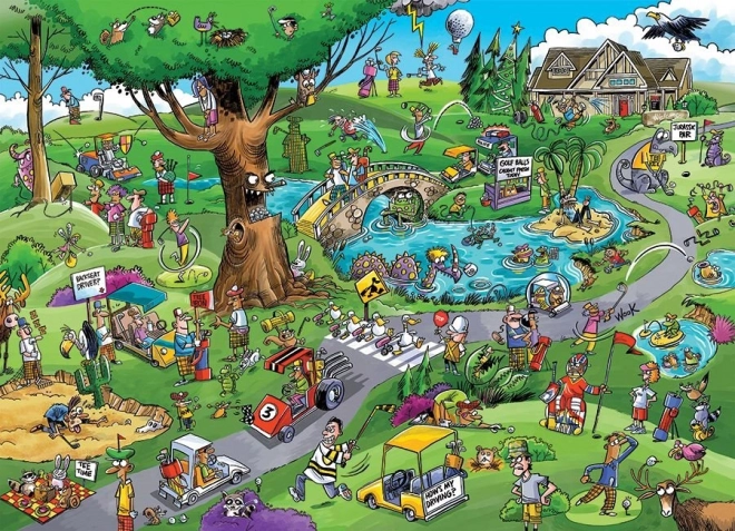 Puslespil DoodleTown: Typisk golf 1000 brikker