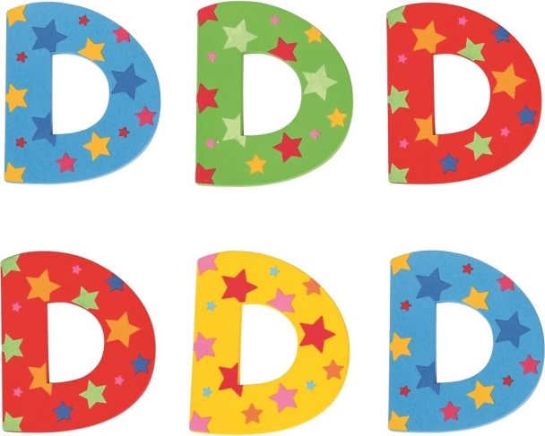 Bigjigs Toys træbogstav D med stjerner
