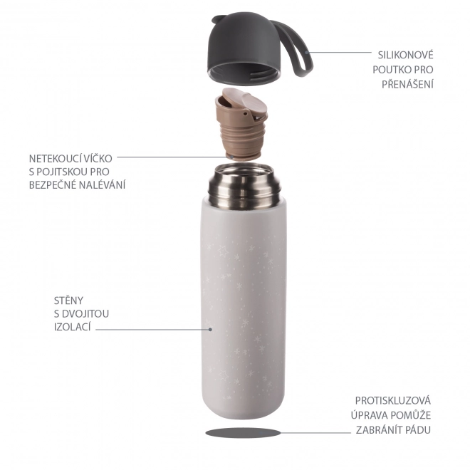 Termoflaske til væsker med silikoneholder 400 ml, Bjerge