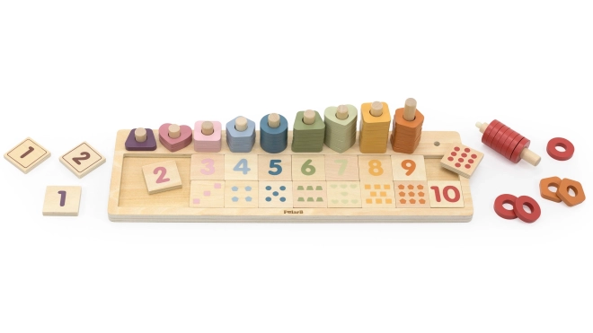 Træabacus og sorteringslegetøj Montessori fra PolarB