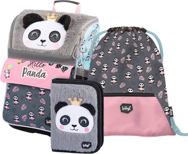 Sødt pandadesign i hele sættet