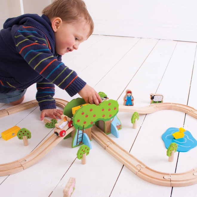 Bigjigs Rail Trætogbane gård