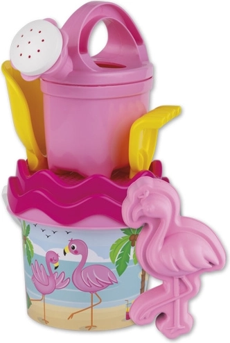 Sandsæt med flamingo og vandkande – lille