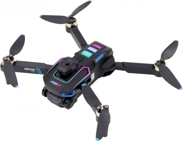 Drone LU60 med dobbelt HD-kamera og LED-lys sort