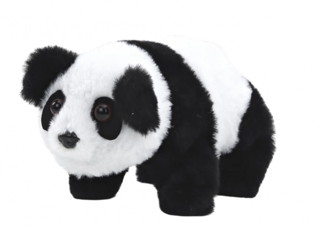 Interaktiv plys panda i farven Transporter Pink Blue