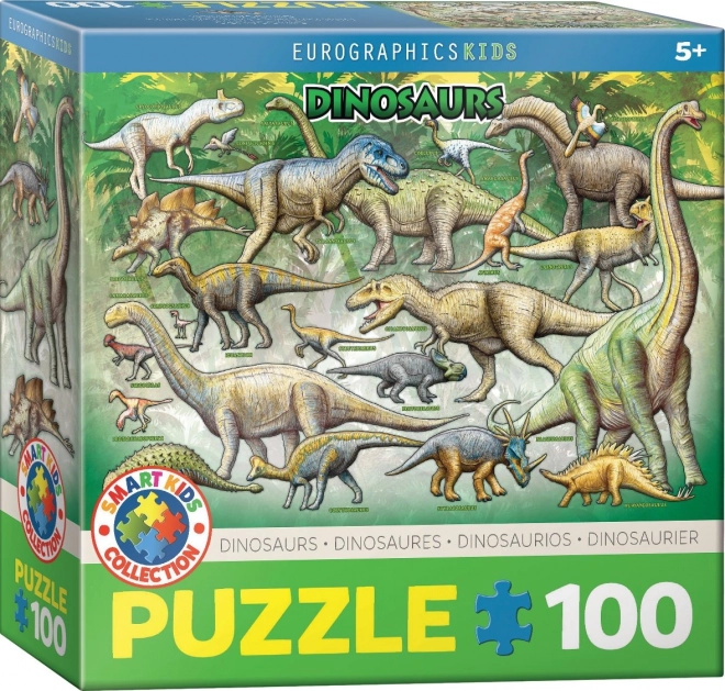 Puslespil Dinosaurer 100 brikker