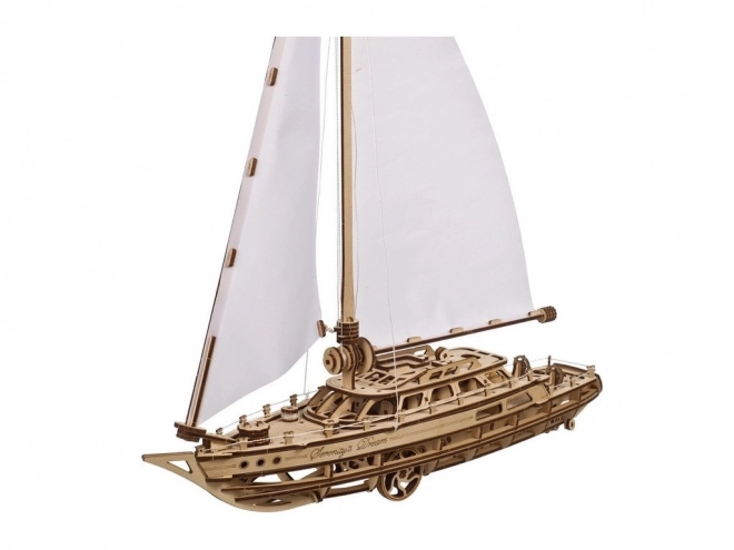Ugears 3D Træ Mekanisk Puzzle Yacht The Ocean Beauty