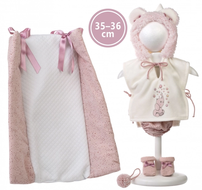 Llorens M635-44 tøj til dukke baby NYFØDT størrelse 35-36 cm