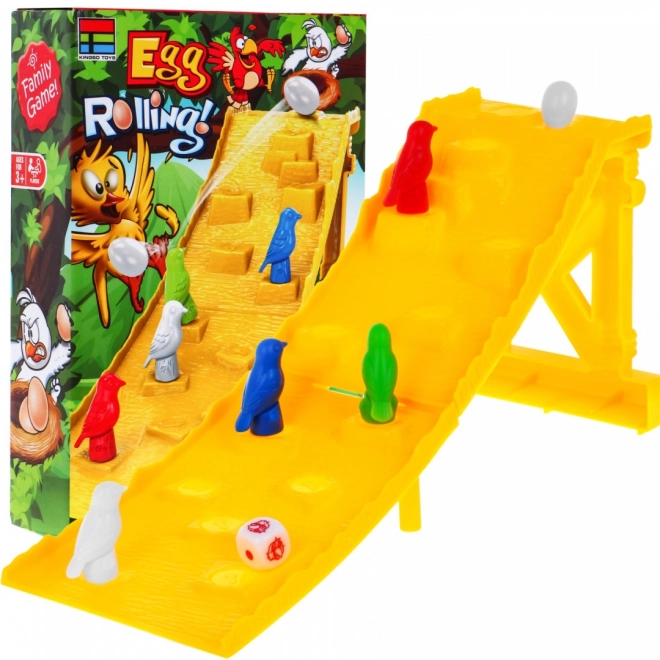 Brætspil "Faldene æg" for børn 3+ Fugleløb + 4 spillere + terning + æg figur