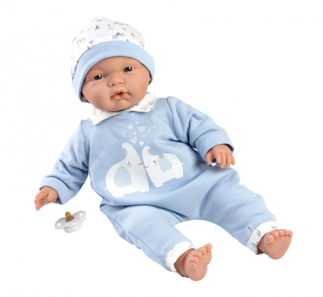 Llorens 13847 JOEL - realistisk babydukke med blødt stofkrop - 38 cm