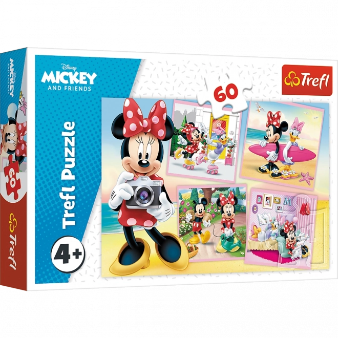puslespil 60 brikker disney minnie – søde minnie