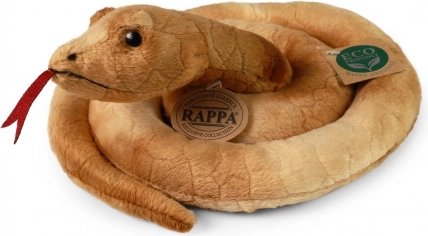 Plysdyr slange brun 90 cm RAPPA eco-friendly