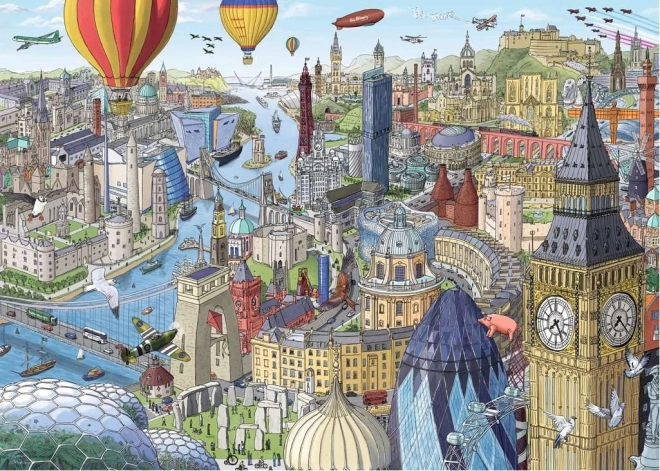 puslespil omkring storbritannien og irland 1000 brikker ravensburger