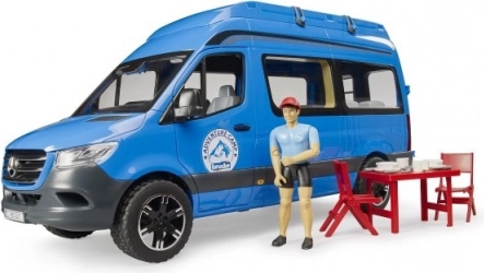 bruder mb sprinter autocamper med chauffør og tilbehør