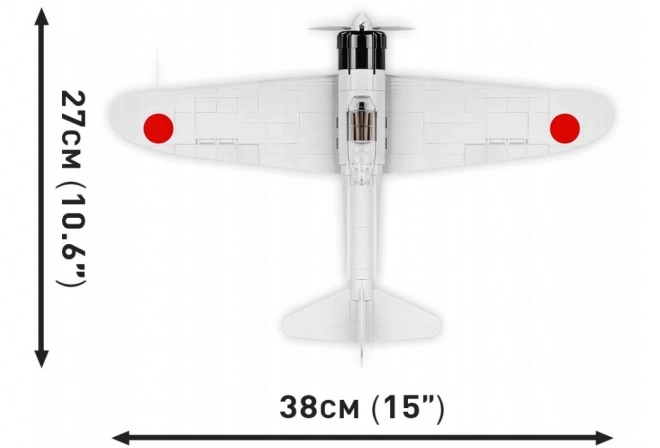 COBI 5729 II WW Mitsubishi A6M2 ZERO-SEN, 1:32, 347 klodser, 1 figur