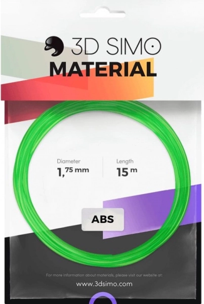 Filament ABS gennemsigtig 1,75 mm – prøve 15 m