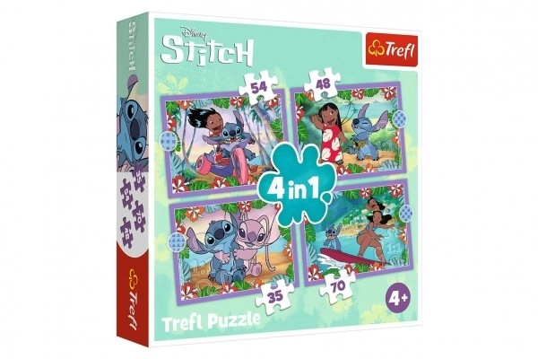 Puslespil Lilo & Stitch 4i1 Skør dag Trefl