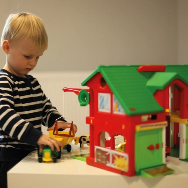 Lille Hus Gård stald 40x35cm i kasse 59x40x15cm Wader