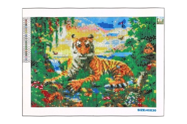 Diamantmaleri Junglens konge 40x30 cm