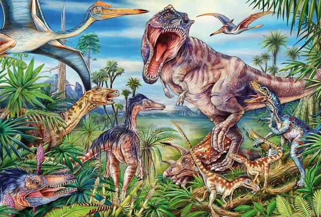 Puslespil Blandt dinosaurer 60 brikker SCHMIDT