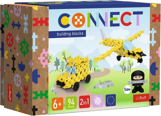 Byggesæt Trefl Connect 2-i-1 fly og jeep, 94 dele