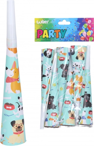 Partytrutter med hundemotiv 20 cm (6 stk)