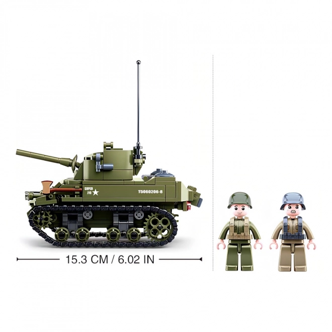 Sluban Army WW2 M38-B0856 Lille allieret tank