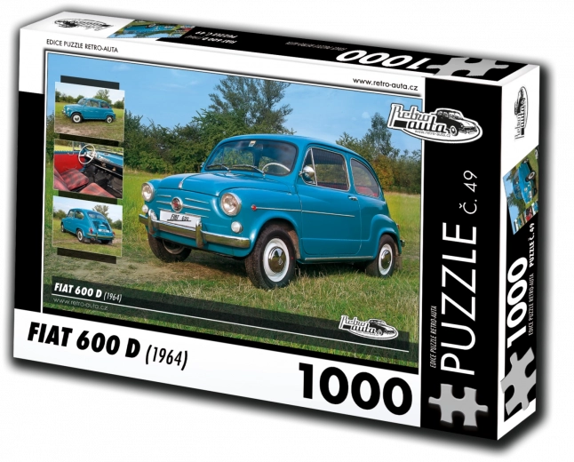 Puslespil RETRO-BILER Fiat 600 D (1964) 1000 brikker