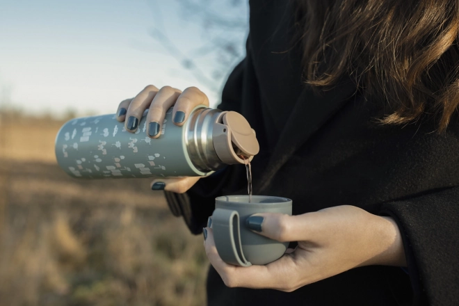 Termoflaske til væsker med silikoneholder 400 ml, Bjerge