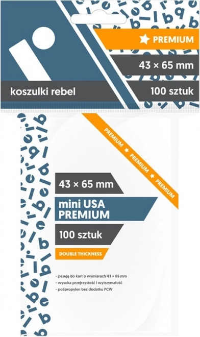 Kortlommer Mini USA Premium 43x65 mm 100 stk