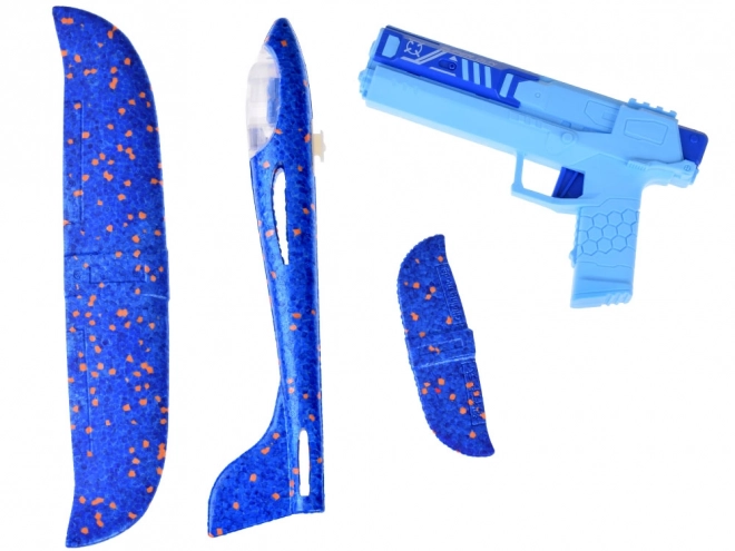 Skumfly med LED lys affyret fra pistol